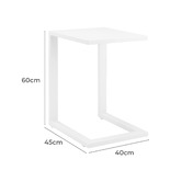 Temple &amp; Webster Felix Aluminium C Shape Outdoor Side Table