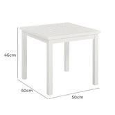 Temple &amp; Webster White Santa Cruz Acacia Outdoor Side Table