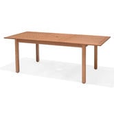 Temple &amp; Webster 6 Seater Natural Lanai Wood Outdoor Extendable Dining Set