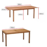 Temple &amp; Webster Lanai Eucalyptus Wood Outdoor Extendable Dining Table