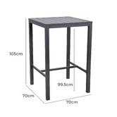 Temple &amp; Webster 2 Seater Kos Aluminium Outdoor Bar Table Set
