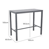Temple &amp; Webster 4 Seater Kos Aluminium Outdoor Bar Table Set