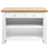 Temple &amp; Webster 2 Seater Rhodes Kitchen Island Bench &amp; Luca Stool Set