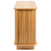 Temple &amp; Webster 150cm Vincent Premium Tambour Oak Wood Sideboard Buffet
