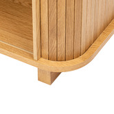 Temple &amp; Webster 150cm Vincent Premium Tambour Oak Wood Sideboard Buffet