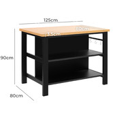 Temple &amp; Webster 2 Seater Vonn Kitchen Island Bench &amp; Luca Stool Set