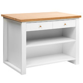 Temple &amp; Webster 2 Seater Rhodes Kitchen Island Bench &amp; Luca Stool Set