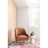 Temple &amp; Webster Tan Maya Faux Leather Armchair