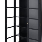 Temple &amp; Webster Black Bradford Glass Display Cabinet