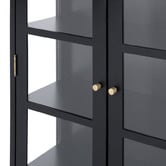 Temple &amp; Webster Black Bradford Glass Display Cabinet