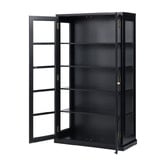 Temple &amp; Webster Black Bradford Glass Display Cabinet
