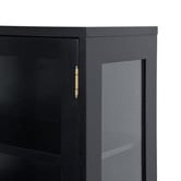 Temple &amp; Webster Black Bradford Glass Display Cabinet