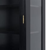Temple &amp; Webster Black Bradford Glass Display Cabinet