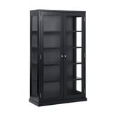 Temple &amp; Webster Black Bradford Glass Display Cabinet