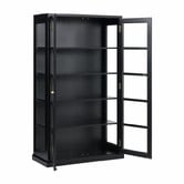 Temple &amp; Webster Black Bradford Glass Display Cabinet
