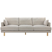 Temple &amp; Webster Bungalow Premium 3 Seater Fabric Sofa