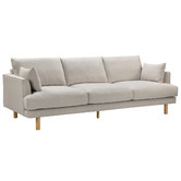 Temple &amp; Webster Bungalow Premium 3 Seater Fabric Sofa