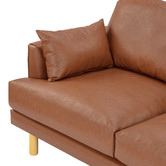 Temple &amp; Webster Bungalow Premium 3 Seater Faux Leather Sofa