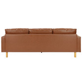 Temple &amp; Webster Bungalow Premium 3 Seater Faux Leather Sofa