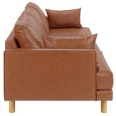 Temple &amp; Webster Bungalow Premium 3 Seater Faux Leather Sofa