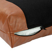 Temple &amp; Webster Bungalow Premium 3 Seater Faux Leather Sofa