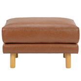 Temple &amp; Webster Bungalow Faux Leather Ottoman
