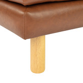 Temple &amp; Webster Bungalow Faux Leather Ottoman