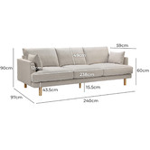 Temple &amp; Webster Bungalow Premium 3 Seater Sofa &amp; Ottoman Set