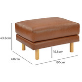 Temple &amp; Webster Bungalow Faux Leather Ottoman