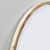 Temple &amp; Webster Tate Round Wooden Framed Wall Mirror