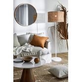 Temple &amp; Webster Tate Round Wooden Framed Wall Mirror