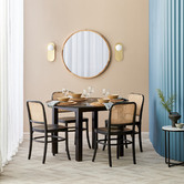 Temple &amp; Webster Tate Round Wooden Framed Wall Mirror
