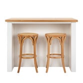 Temple &amp; Webster Rhodes Kitchen Island Bench with Storage