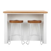Temple &amp; Webster Rhodes Kitchen Island Bench with Storage