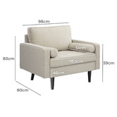 Temple &amp; Webster Stockholm Upholstered Armchair