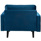 Temple &amp; Webster Navy Stockholm Velvet 3 Seater Sofa &amp; Armchair Set