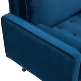 Temple &amp; Webster Navy Stockholm Velvet 3 Seater Sofa &amp; Armchair Set
