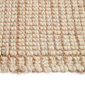 Temple &amp; Webster Natural Marlie Hand-Woven Wool-Blend Rug