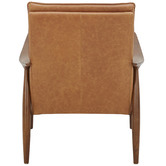 Temple &amp; Webster Aldric Genuine Leather Armchair &amp; Ottoman Set