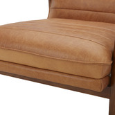 Temple &amp; Webster Aldric Genuine Leather Armchair &amp; Ottoman Set