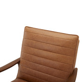 Temple &amp; Webster Aldric Genuine Leather Armchair &amp; Ottoman Set