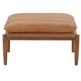 Temple &amp; Webster Aldric Genuine Leather Ottoman