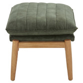 Temple &amp; Webster Olive Green Aldric Velvet Armchair &amp; Ottoman Set