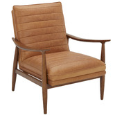 Temple &amp; Webster Aldric Genuine Leather Armchair