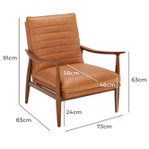 Temple &amp; Webster Aldric Genuine Leather Armchair &amp; Ottoman Set