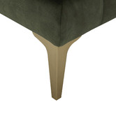 Temple &amp; Webster Olive Green Darya 3 Seater Velvet Sofa