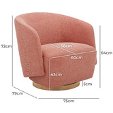 Temple &amp; Webster Kelly Swivel Armchair