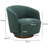 Temple &amp; Webster Kelly Swivel Armchair