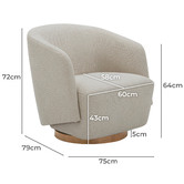 Temple &amp; Webster Kelly Swivel Armchair