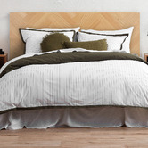 Temple &amp; Webster Dion Herringbone Queen Oak Wood Bedhead